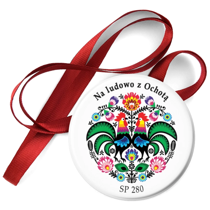 przypinka medal Na ludowo z Ochotą