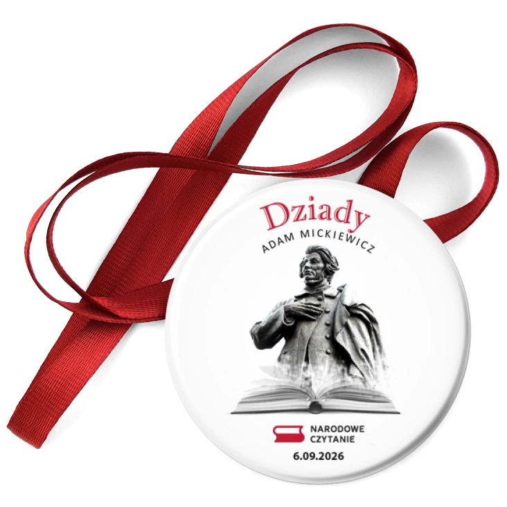 przypinka medal Narodowe Czytanie Dziady Adama Mickiewicza