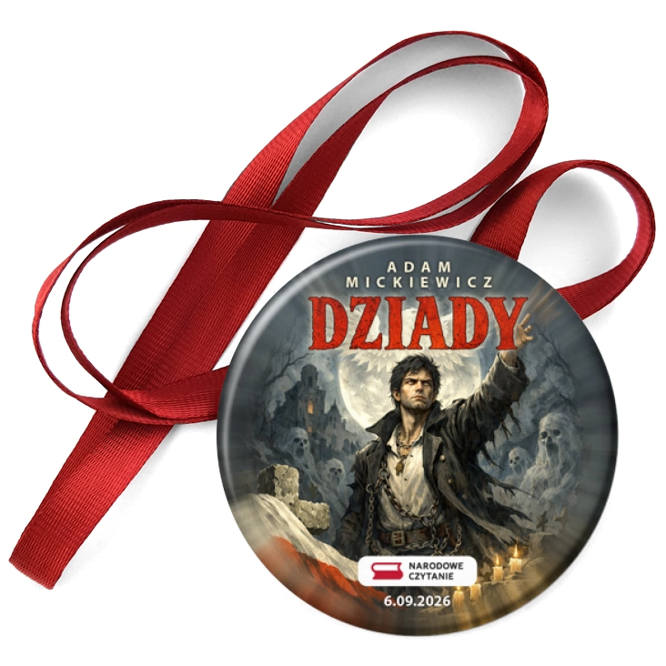 przypinka medal Narodowe Czytanie Dziady Konrad
