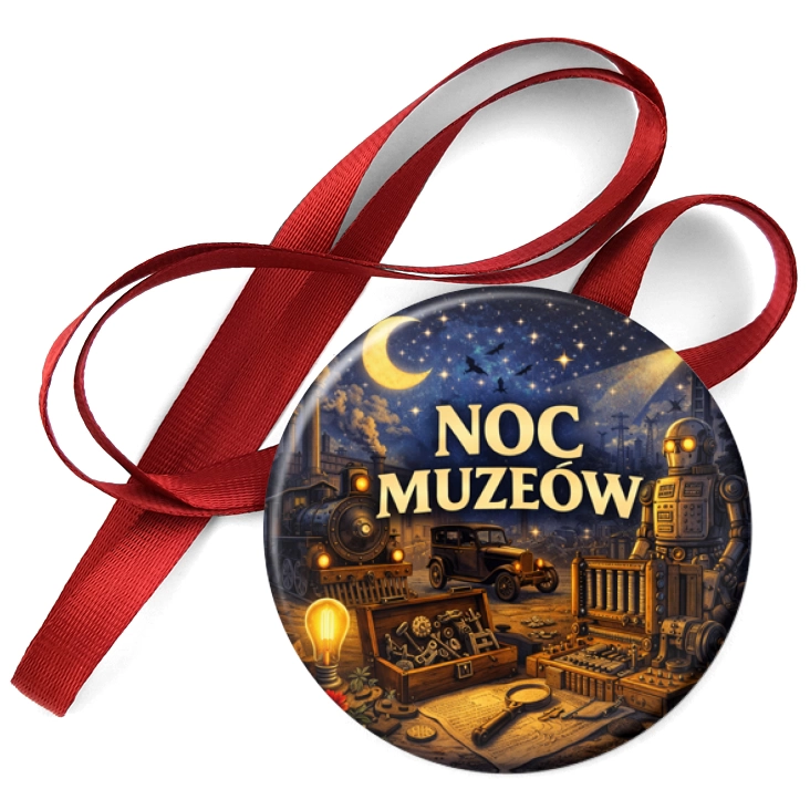 przypinka medal Noc Muzeów - technika i przemysł