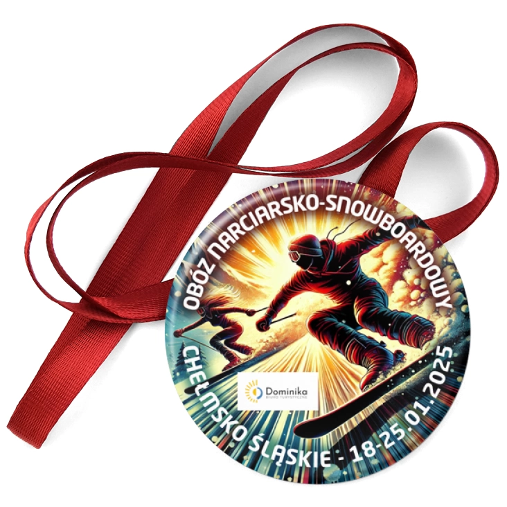 przypinka medal Obóz Narciarsko-Snowboardowy Chełmsko Śląskie