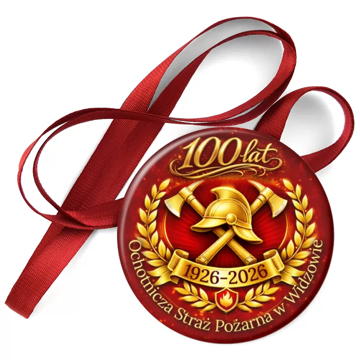 przypinka medal Ochotnicza Straż Pożarna w Widzowie 100 lat