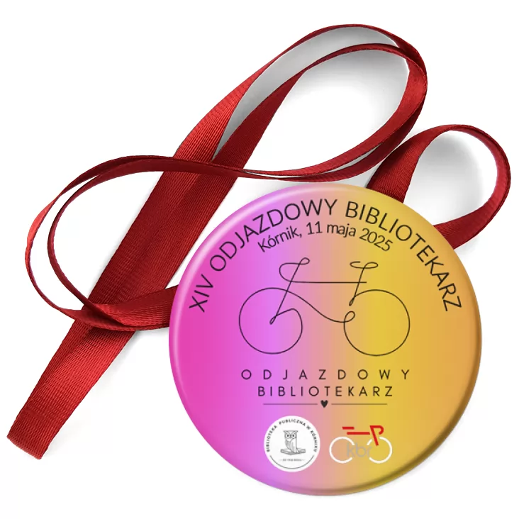 przypinka medal Odjazdowy Bibliotekarz 2025