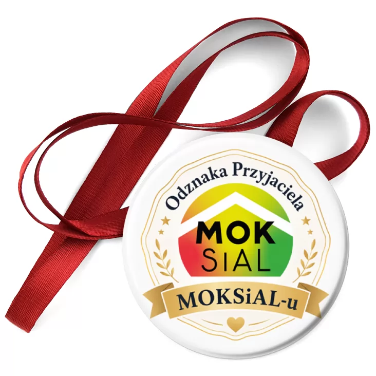 przypinka medal Odznaka Przyjaciela MOKSiAL-u