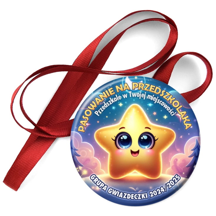 przypinka medal Pasowanie na przedszkolaka grupa Gwiazdeczki
