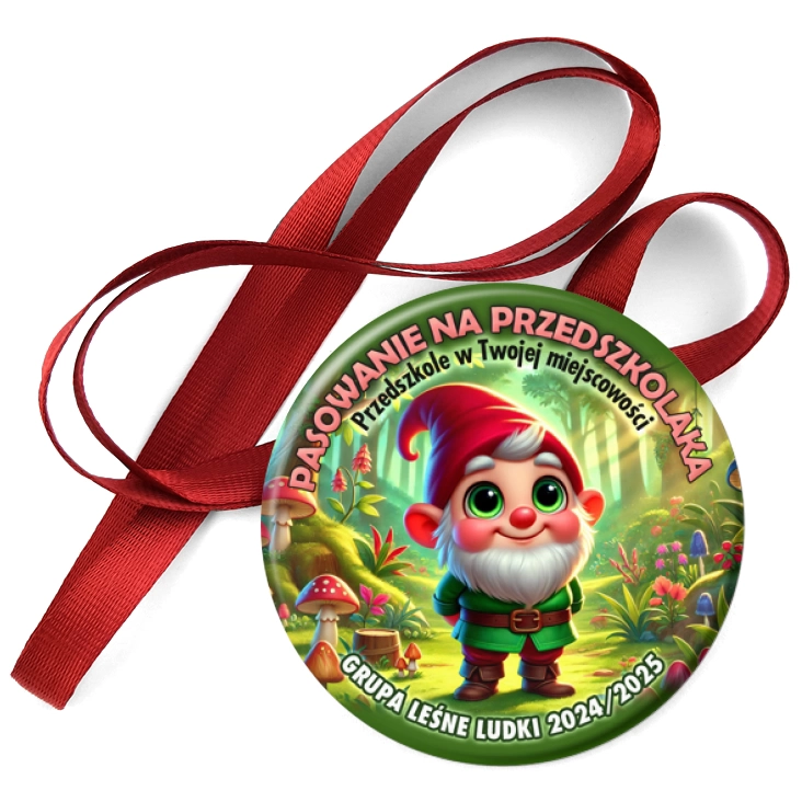 przypinka medal Pasowanie na przedszkolaka grupa Leśne Ludki