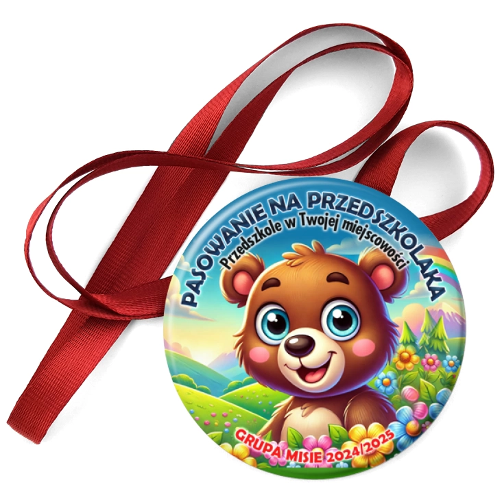 przypinka medal Pasowanie na przedszkolaka grupa Misie