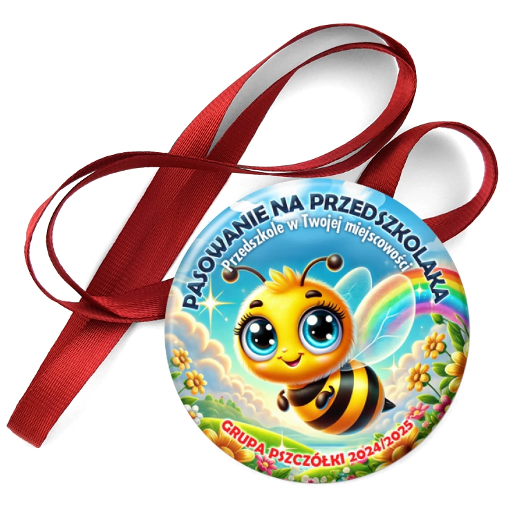 przypinka medal Pasowanie na przedszkolaka grupa Pszczółki