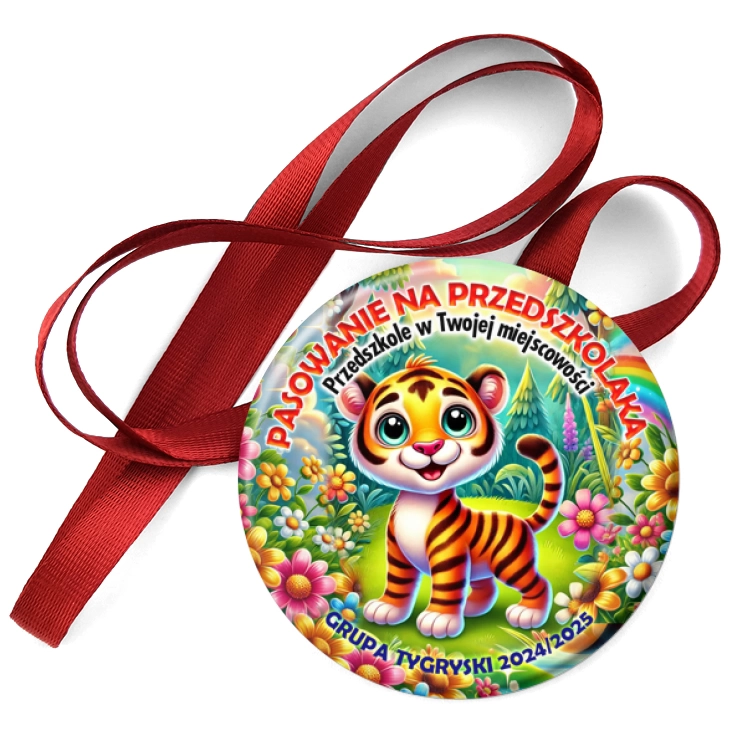 przypinka medal Pasowanie na przedszkolaka grupa Tygryski