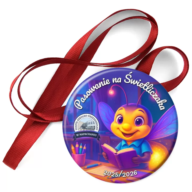 przypinka medal Pasowanie na Świetliczaka ZSP Napachanie świetlik