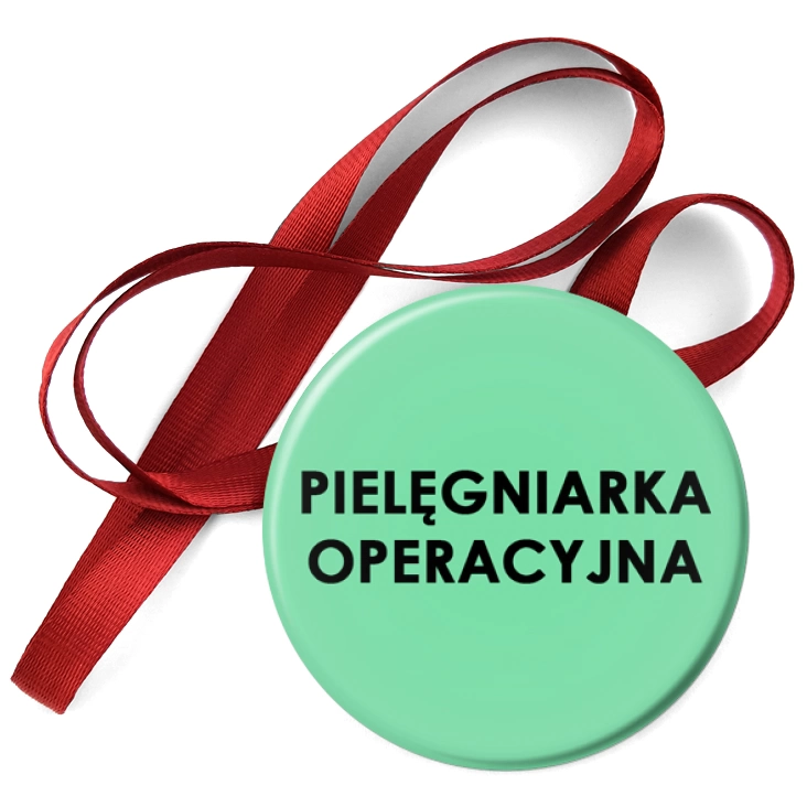 przypinka medal Pielęgniarka operacyjna czarne litery