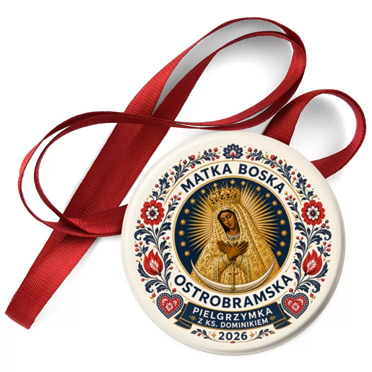 przypinka medal Pielgrzymka do Matki Boskiej Ostrobramskiej