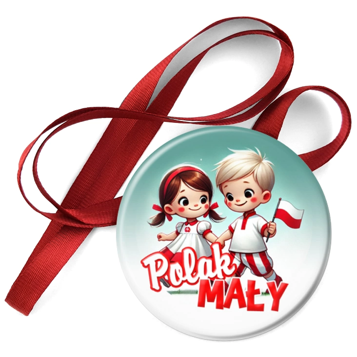 przypinka medal Polak Mały chłopiec i dziewczynka