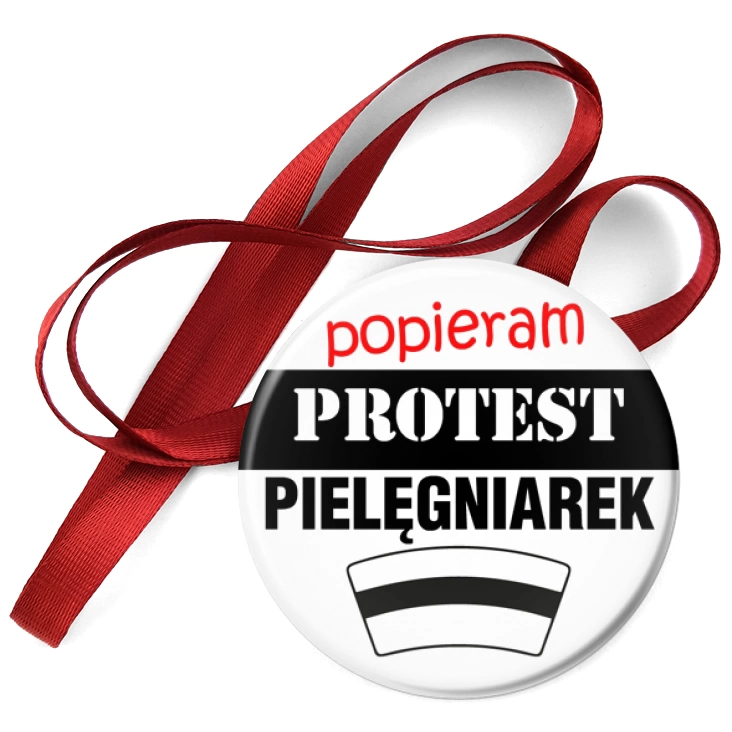 przypinka medal Popieram protest pielęgniarek