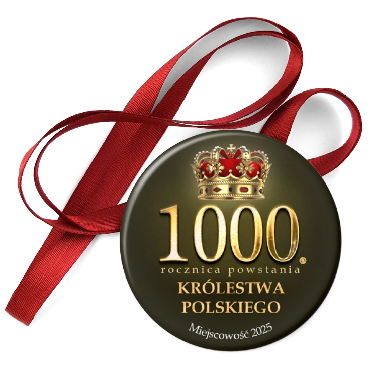 przypinka medal 1000. rocznica powstania Królestwa Polskiego