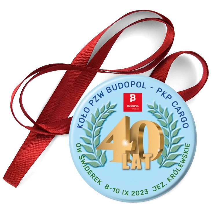 przypinka medal 40 lat PZW Budopol PKP Cargo