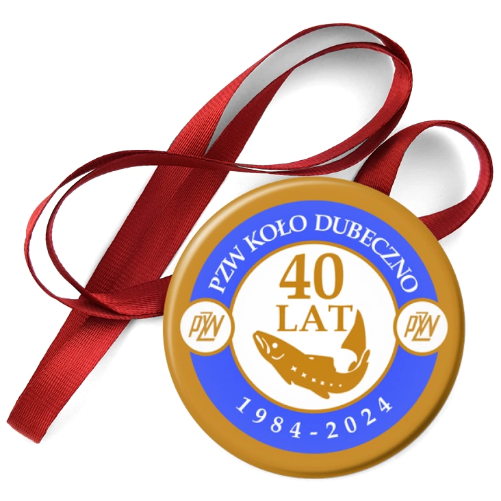 przypinka medal 40 lat PZW Koło Dubeczno