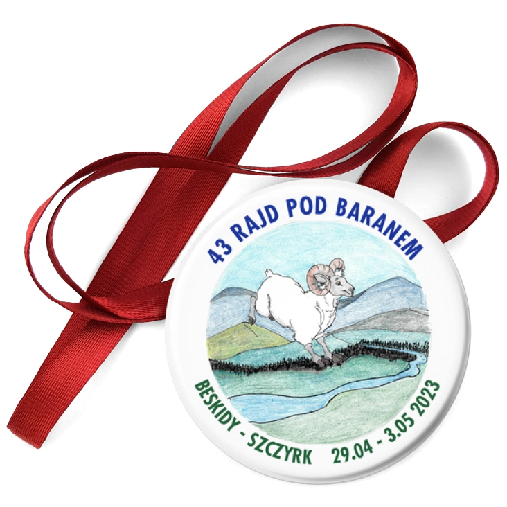 przypinka medal 43 Rajd pod Baranem