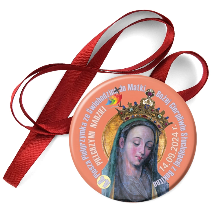 przypinka medal 44. piesza pielgrzymka ze Świebodzina