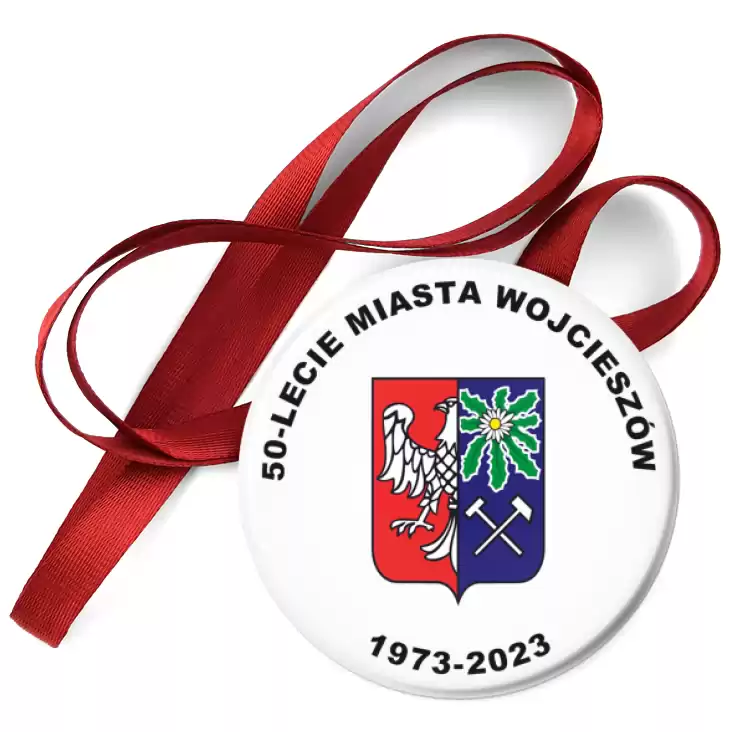przypinka medal 50-lecie Miasta Wojcieszów