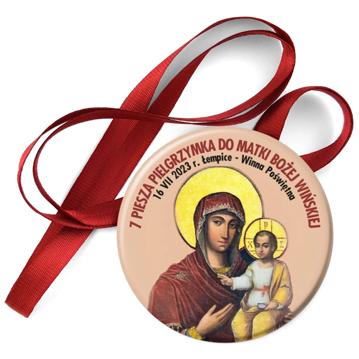 przypinka medal 7 Piesza Pielgrzymka do Matki Bożej Wińskiej