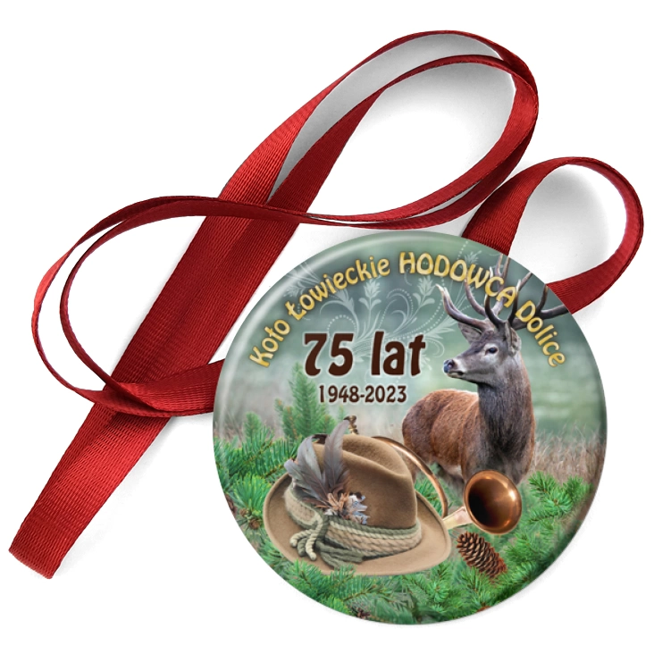 przypinka medal 75 lat Koła Łowieckiego Hodowca Dolice