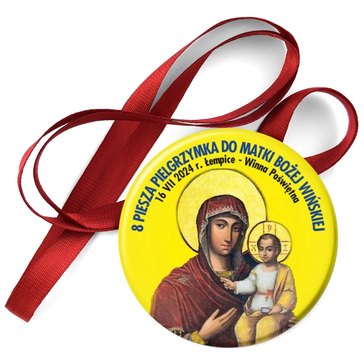 przypinka medal 8 piesza pielgrzymka do Matki Bożej Wińskiej