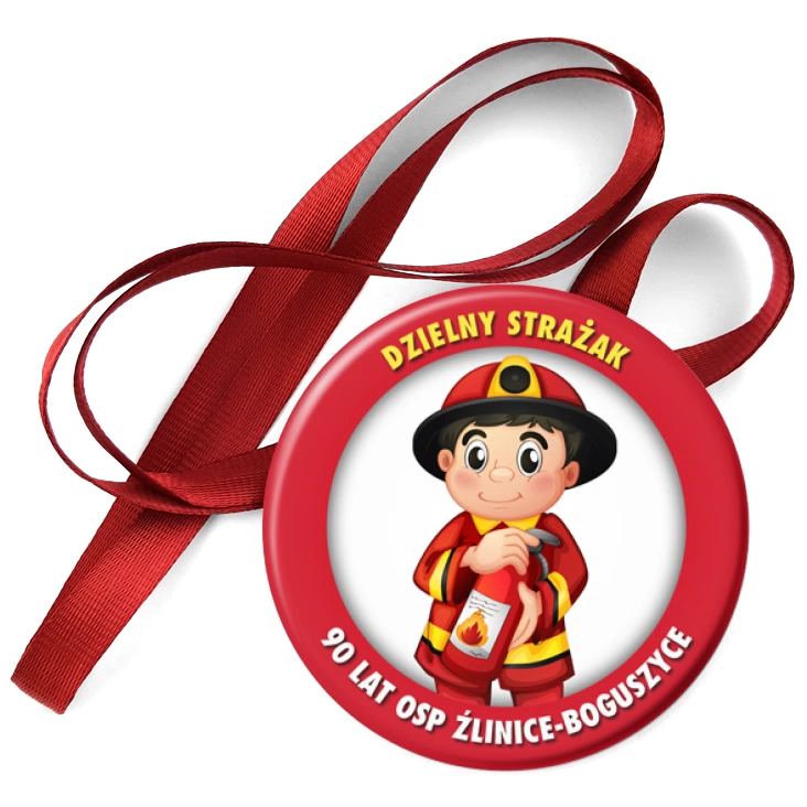 przypinka medal 90 lat OSP Źlinice-Boguszyce