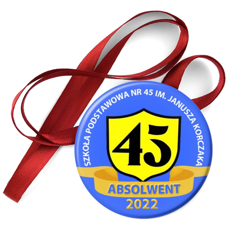 przypinka medal Absolwent SP 45 w Sosnowcu