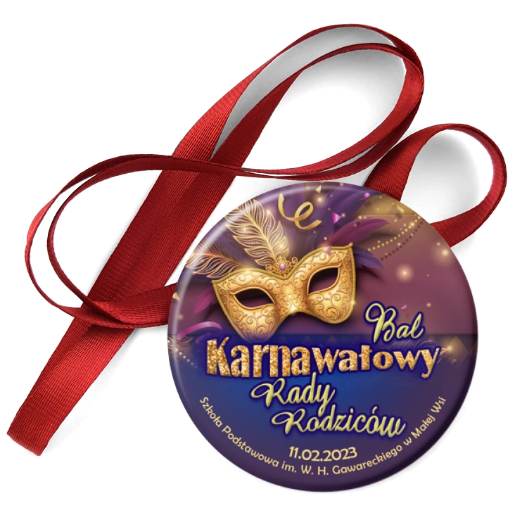 przypinka medal Bal Karnawałowy SP w Małej Wsi