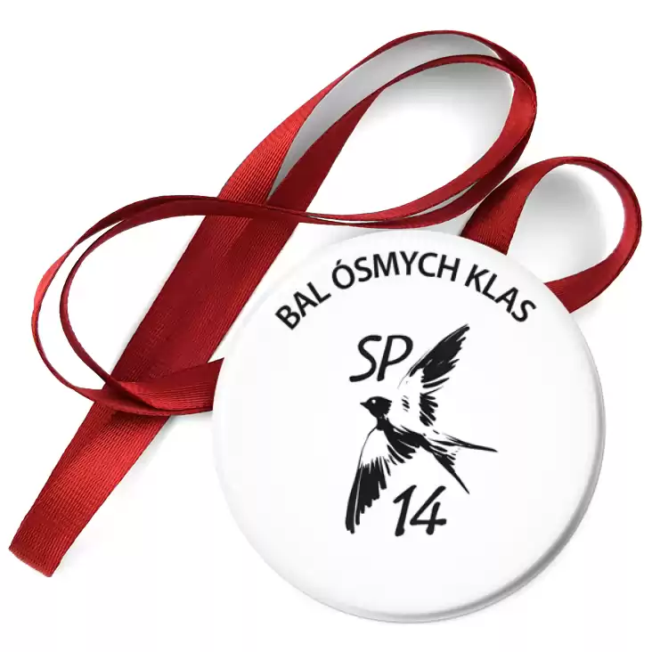 przypinka medal Bal Ósmych Klas SP 14 Zielona Góra logo