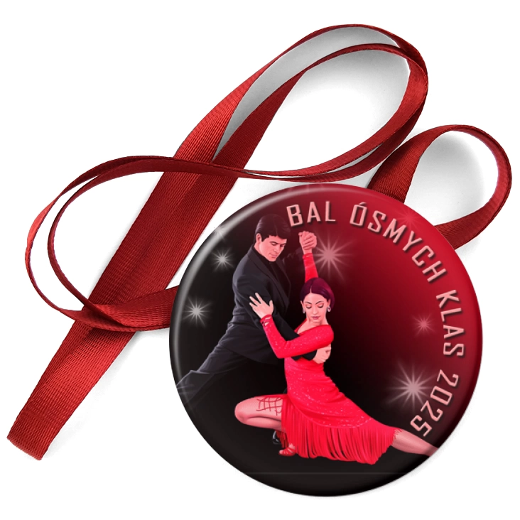 przypinka medal Bal Ósmych Klas tango z wykrokiem