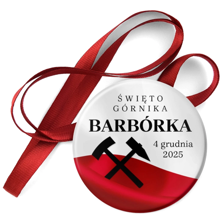 przypinka medal Barbórka barwy narodowe