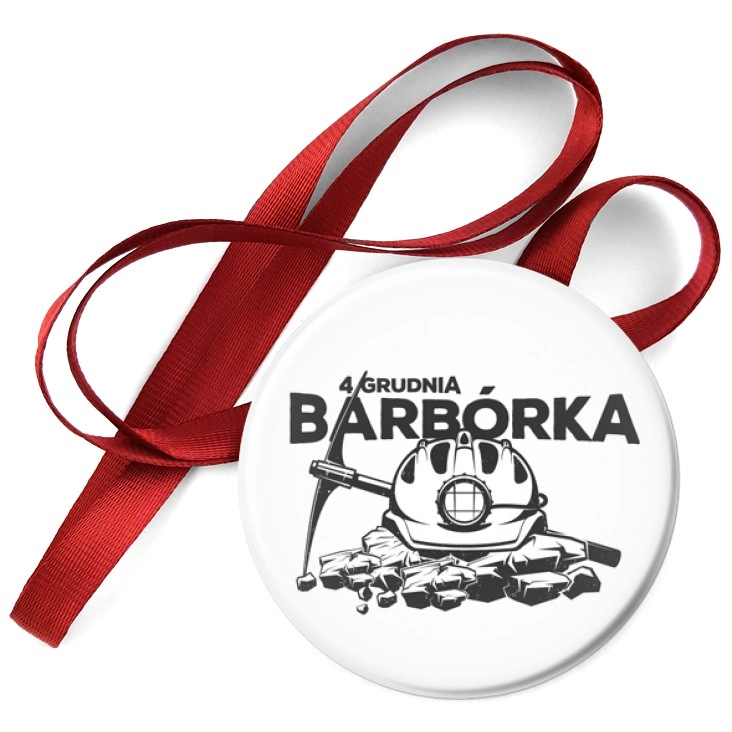 przypinka medal Barbórka monochromatyczny wzór