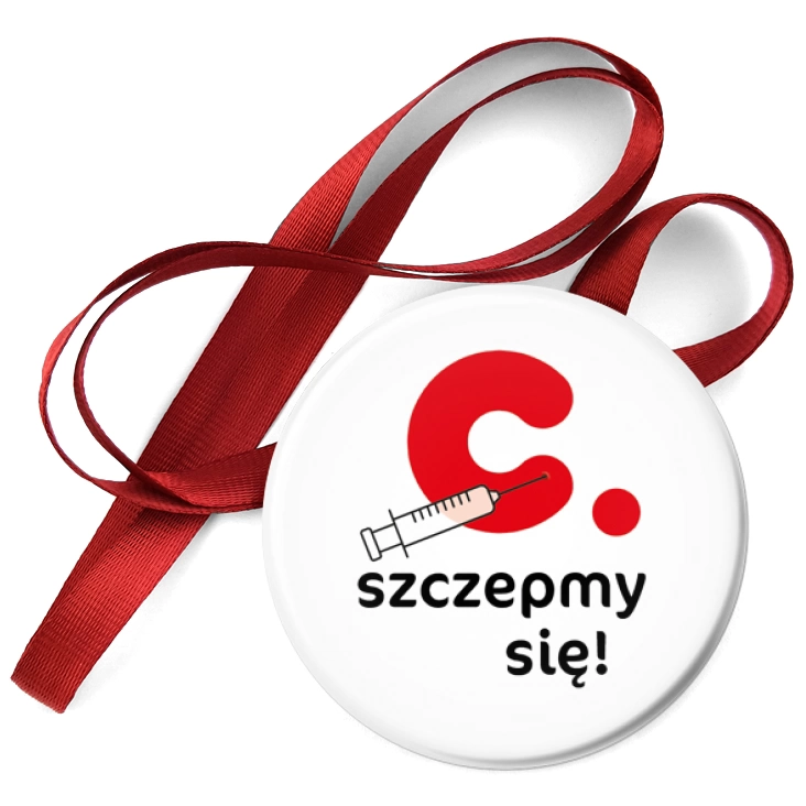 przypinka medal Czerwonak szczepimy się