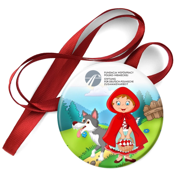 przypinka medal Czerwony Kapturek Fundacja Współpracy Polsko-Niemieckiej