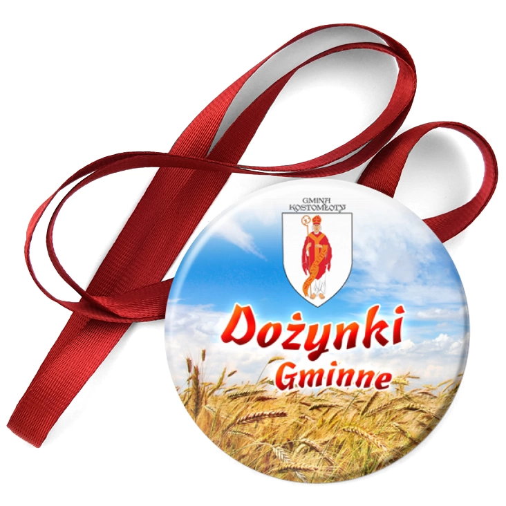 przypinka medal Dożynki Gmina Kostomłoty