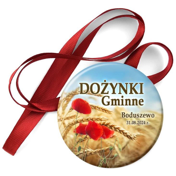 przypinka medal Dożynki Gminne Boduszewo 2024