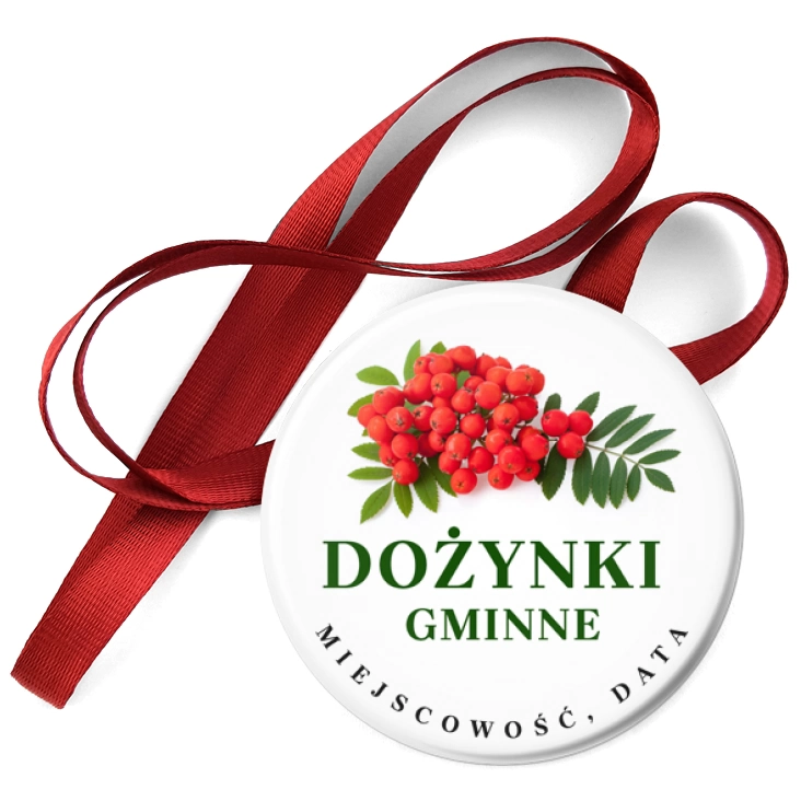 przypinka medal Dożynki Gminne jarzębina