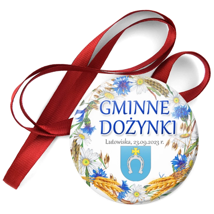 przypinka medal Dożynki Gminne Lutowiska 2023