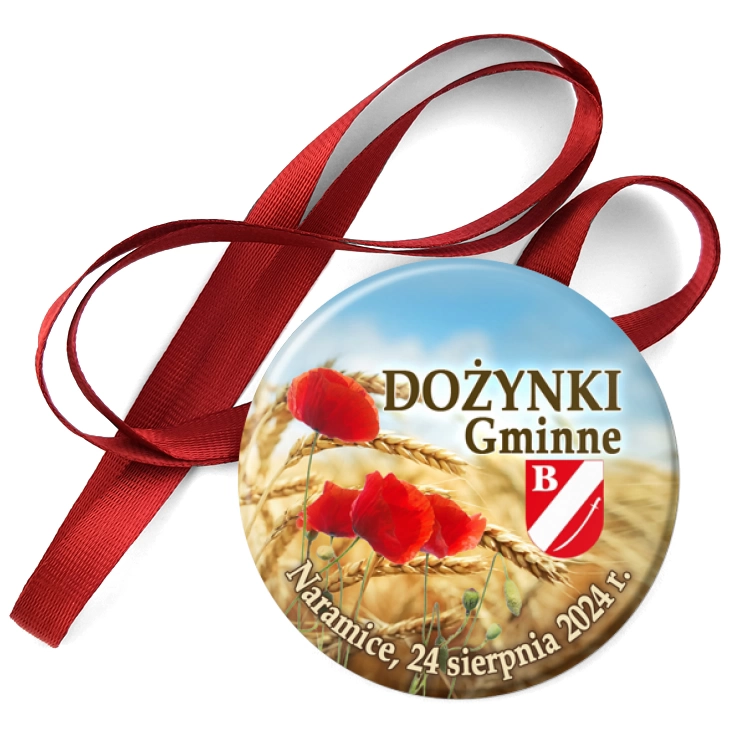 przypinka medal Dożynki Gminne Naramice 2024