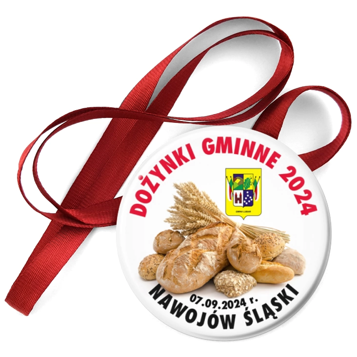przypinka medal Dożynki Gminne Nawojów Śląski 2024
