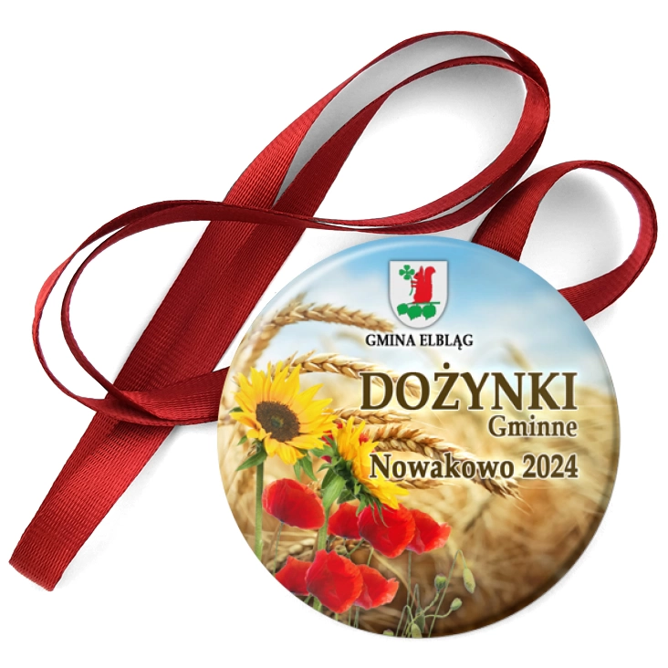 przypinka medal Dożynki Gminne Nowakowo 2024