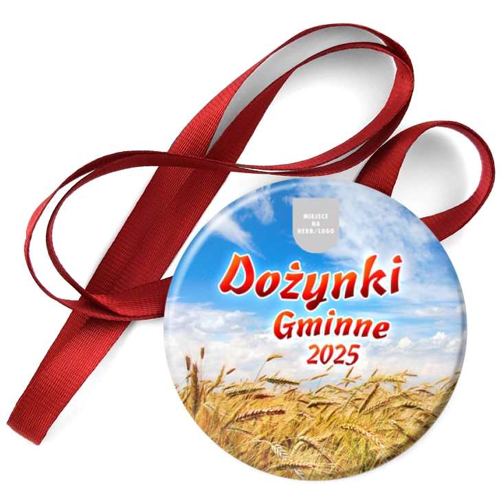 przypinka medal Dożynki gminne Pole zboża