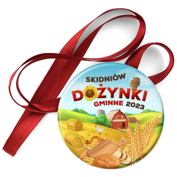 przypinka medal Dożynki Gminne Skidniów 2023