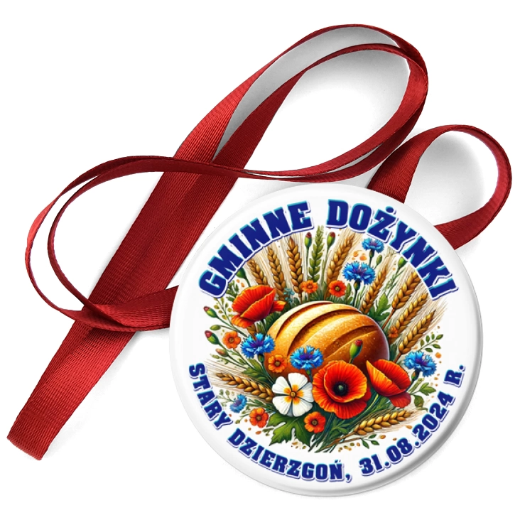 przypinka medal Dożynki Gminne Stary Dzierzgoń 2024