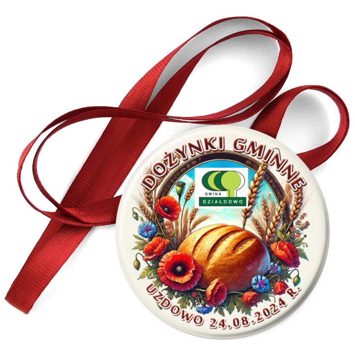 przypinka medal Dożynki Gminne Uzdowo 2024
