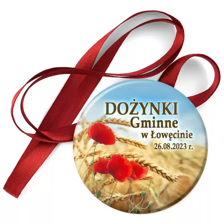 przypinka medal Dożynki Gminne w Łowęcinie