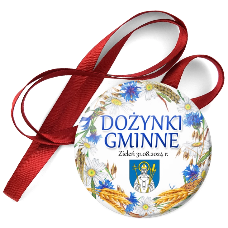 przypinka medal Dożynki Gminne Zieleń 2024