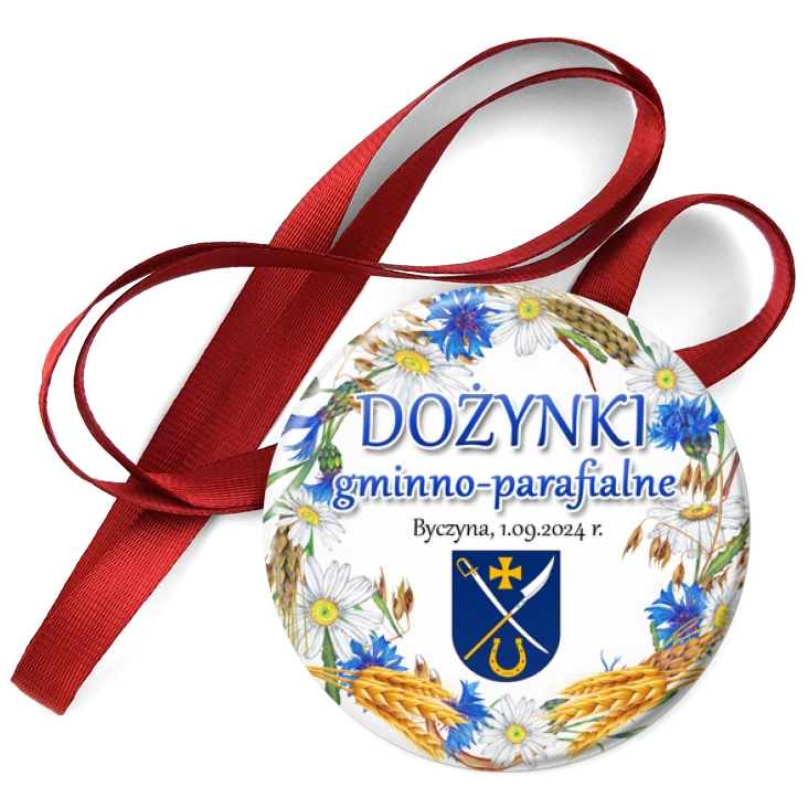 przypinka medal Dożynki gminno-parafialne Gmina Dobre 2024
